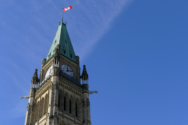 Ottawa Canada. November 14th 2016 - Parliament of Canada on Parliament Hill in Ottawa